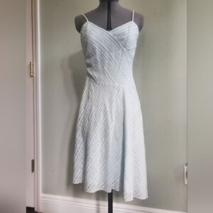 Elegant White Striped Dress